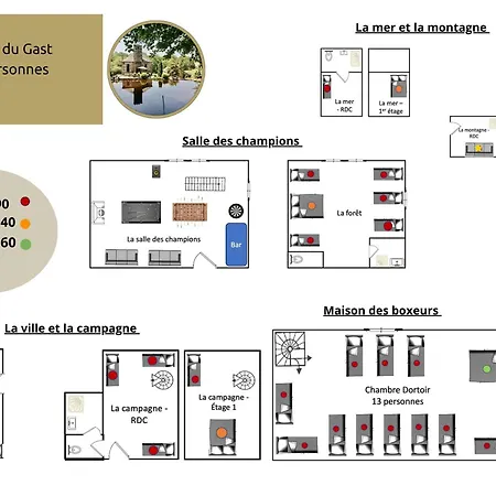 Moulin Du Gast 35pers : Jacuzzi Sauna Billard Baby